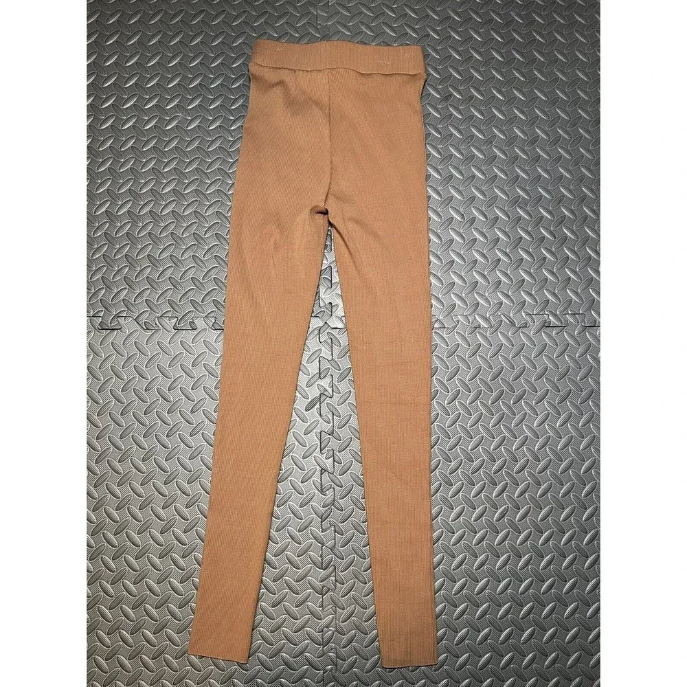 NEW naked wardrobe snatched Brown High Waist women's Leggings 86% rayon Sz S - Picture 6 of 11